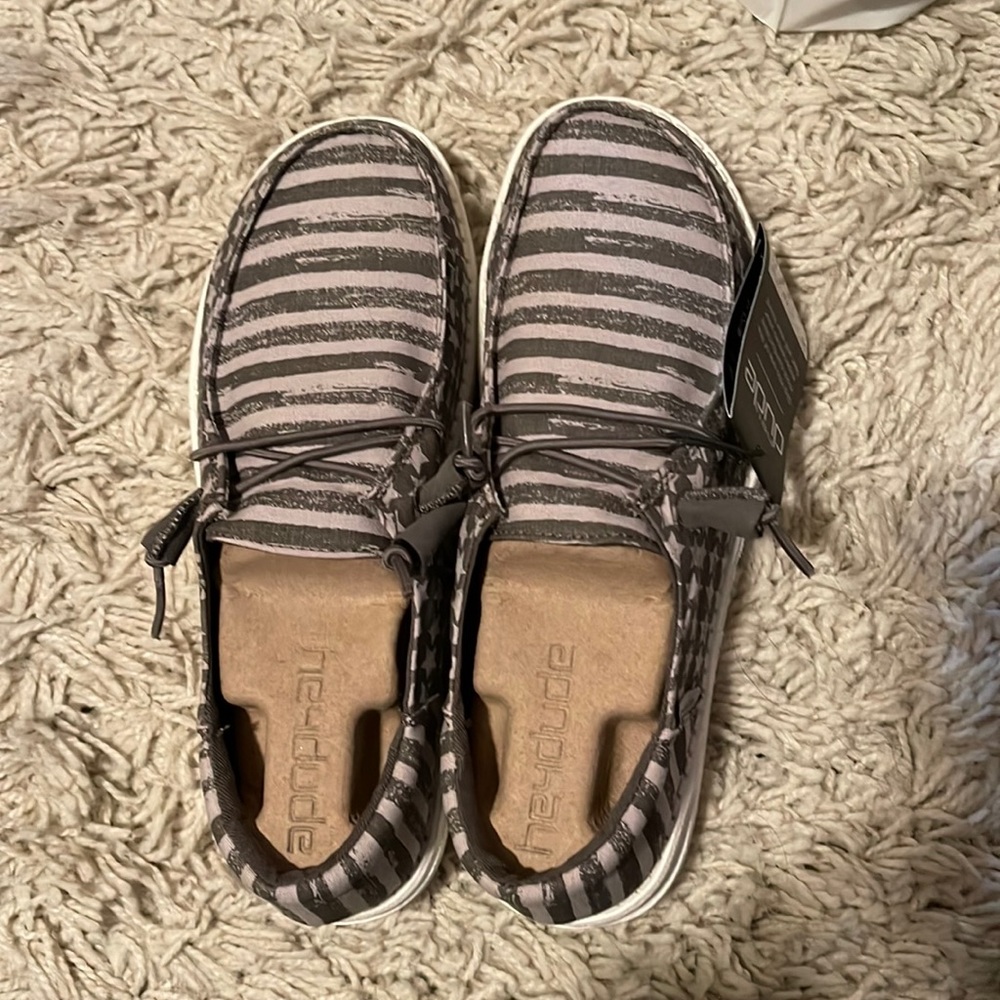 Women’s Grey Patriotic Hey Dudes